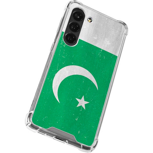 Pakistan Flag Distressed Galaxy S23 Clear Case